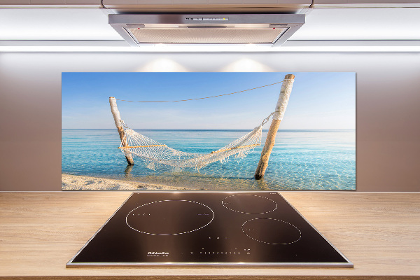 Kitchen splashback Hammock by the sea