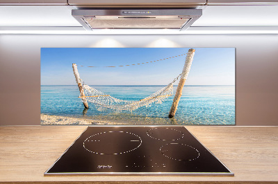 Kitchen splashback Hammock by the sea