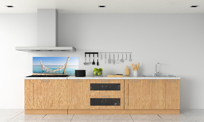 Kitchen splashback Hammock by the sea