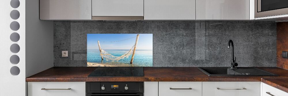 Kitchen splashback Hammock by the sea