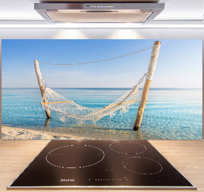 Kitchen splashback Hammock by the sea