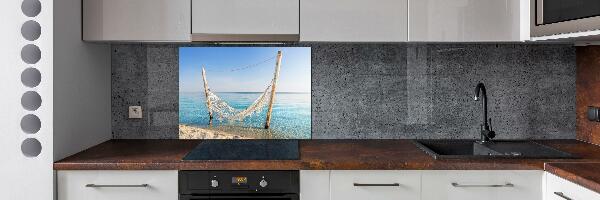 Kitchen splashback Hammock by the sea