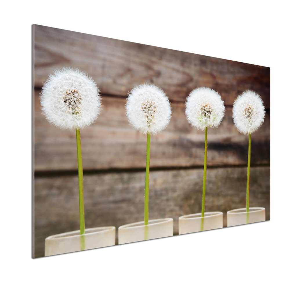 Kitchen splashback dandelions