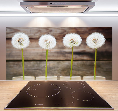 Kitchen splashback dandelions