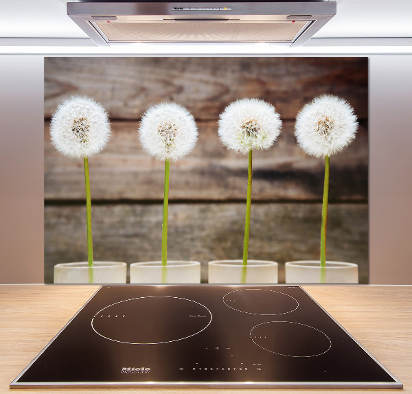 Kitchen splashback dandelions