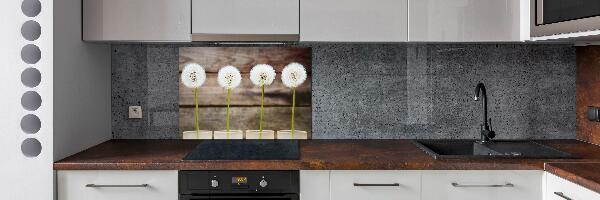 Kitchen splashback dandelions