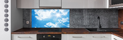 Kitchen splashback Clouds in the sky