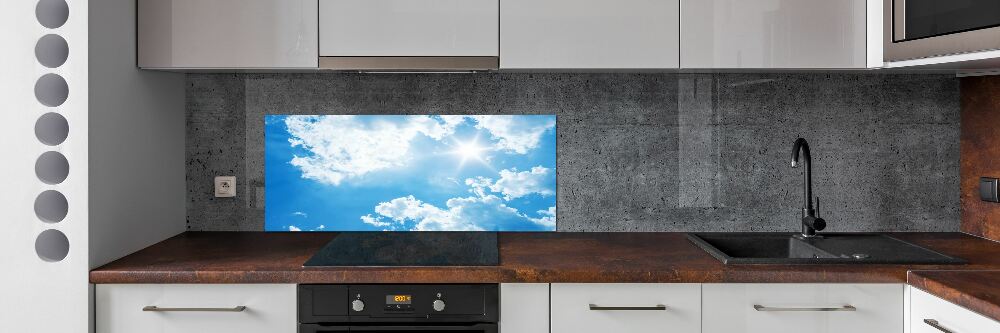 Kitchen splashback Clouds in the sky