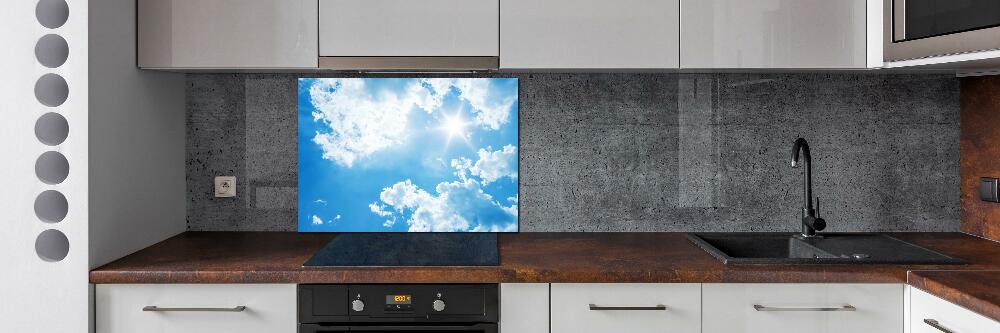 Kitchen splashback Clouds in the sky