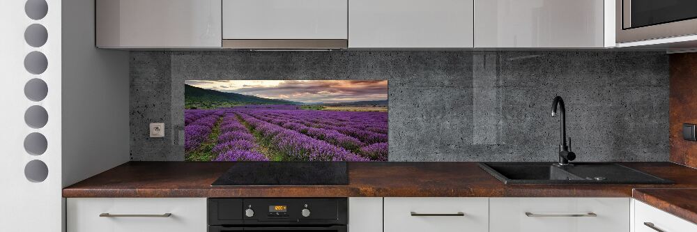 Kitchen splashback Lavender field