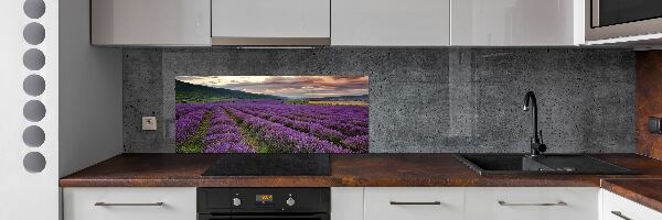 Kitchen splashback Lavender field