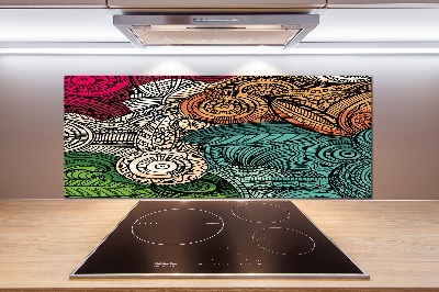 Cooker splashback Abstract feathers