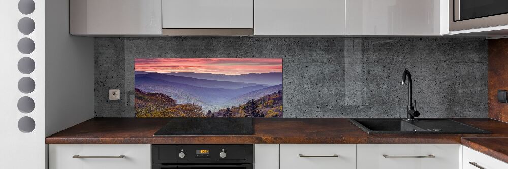 Kitchen splashback Sunset of the mountain