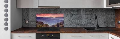 Kitchen splashback Sunset of the mountain