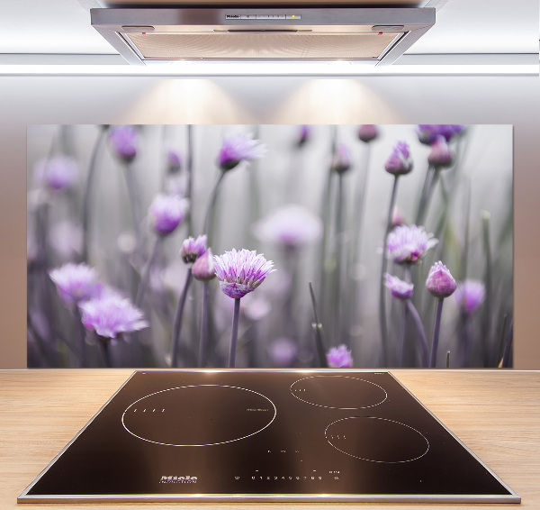 Kitchen splashback Chives flowers