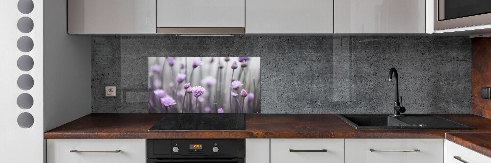 Kitchen splashback Chives flowers