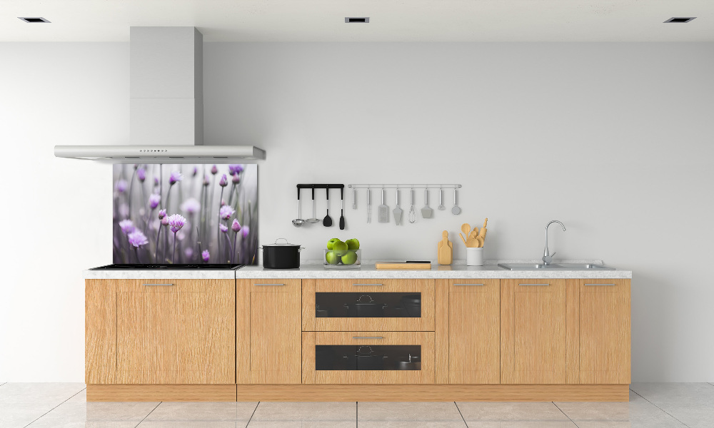 Kitchen splashback Chives flowers