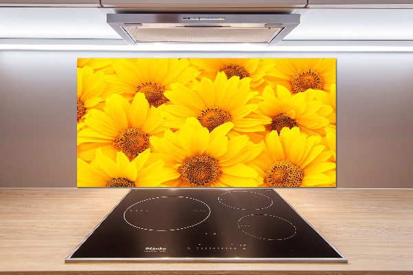 Kitchen splashback Sunflowers