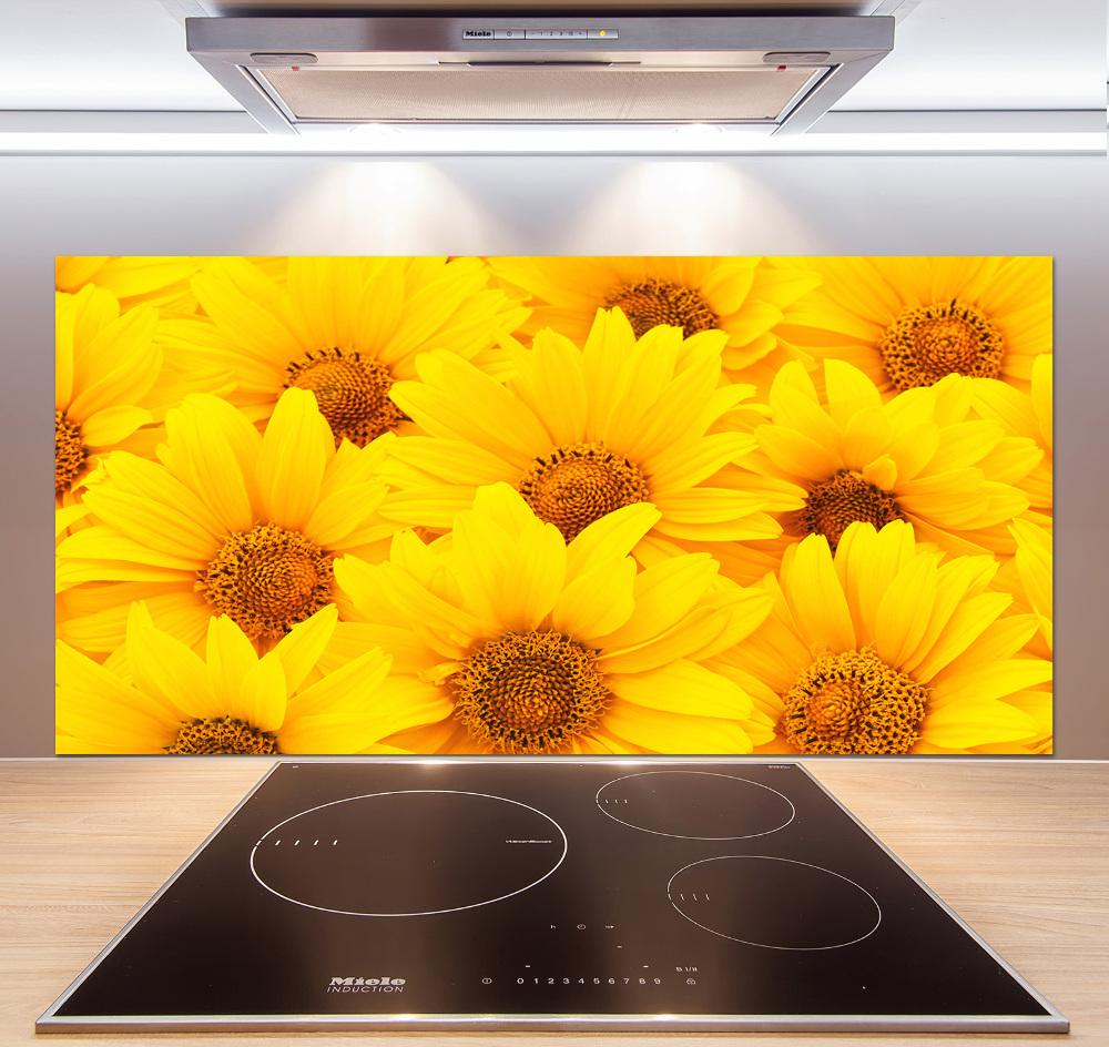 Kitchen splashback Sunflowers