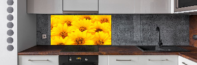 Kitchen splashback Sunflowers