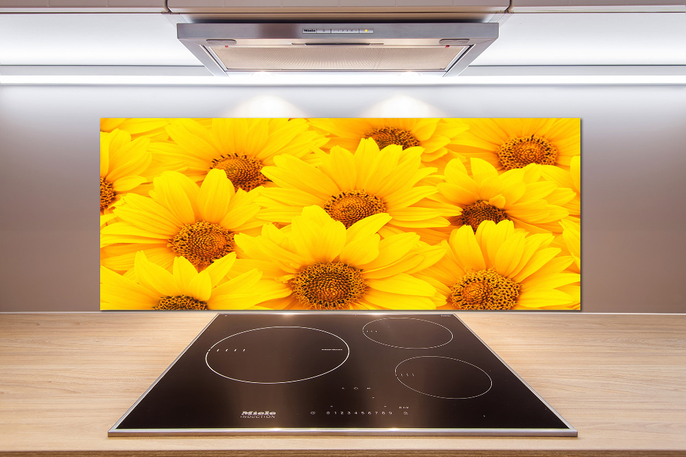 Kitchen splashback Sunflowers