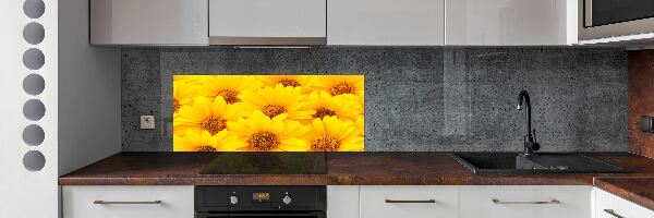 Kitchen splashback Sunflowers