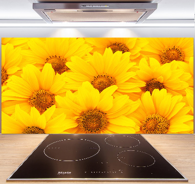 Kitchen splashback Sunflowers