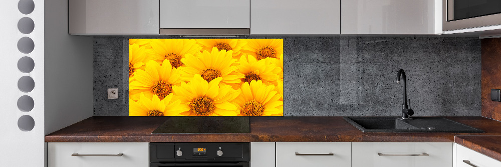 Kitchen splashback Sunflowers