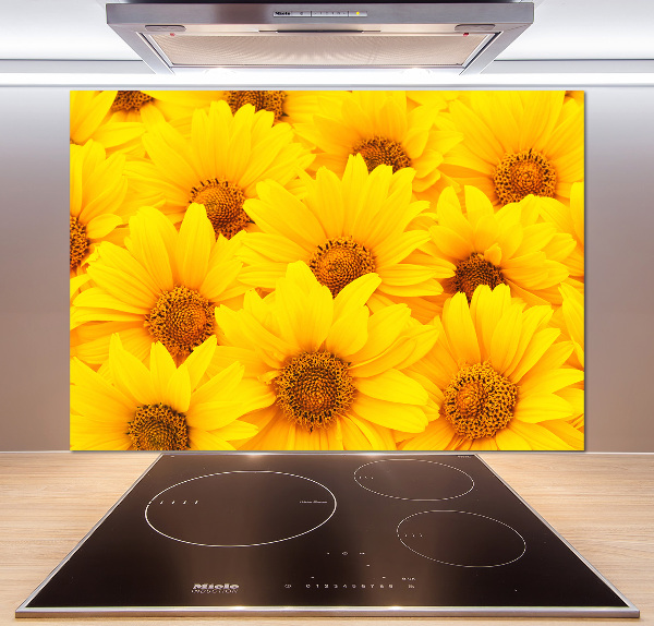 Kitchen splashback Sunflowers