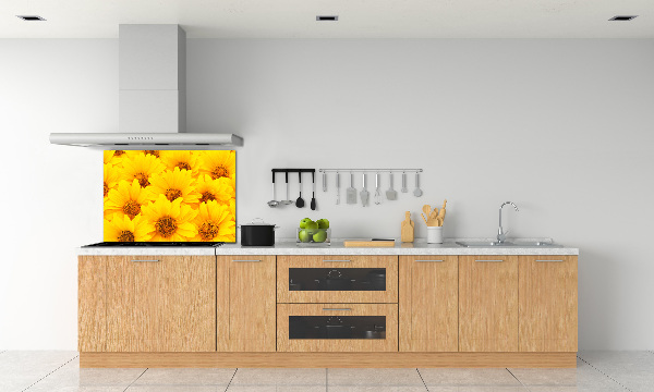 Kitchen splashback Sunflowers