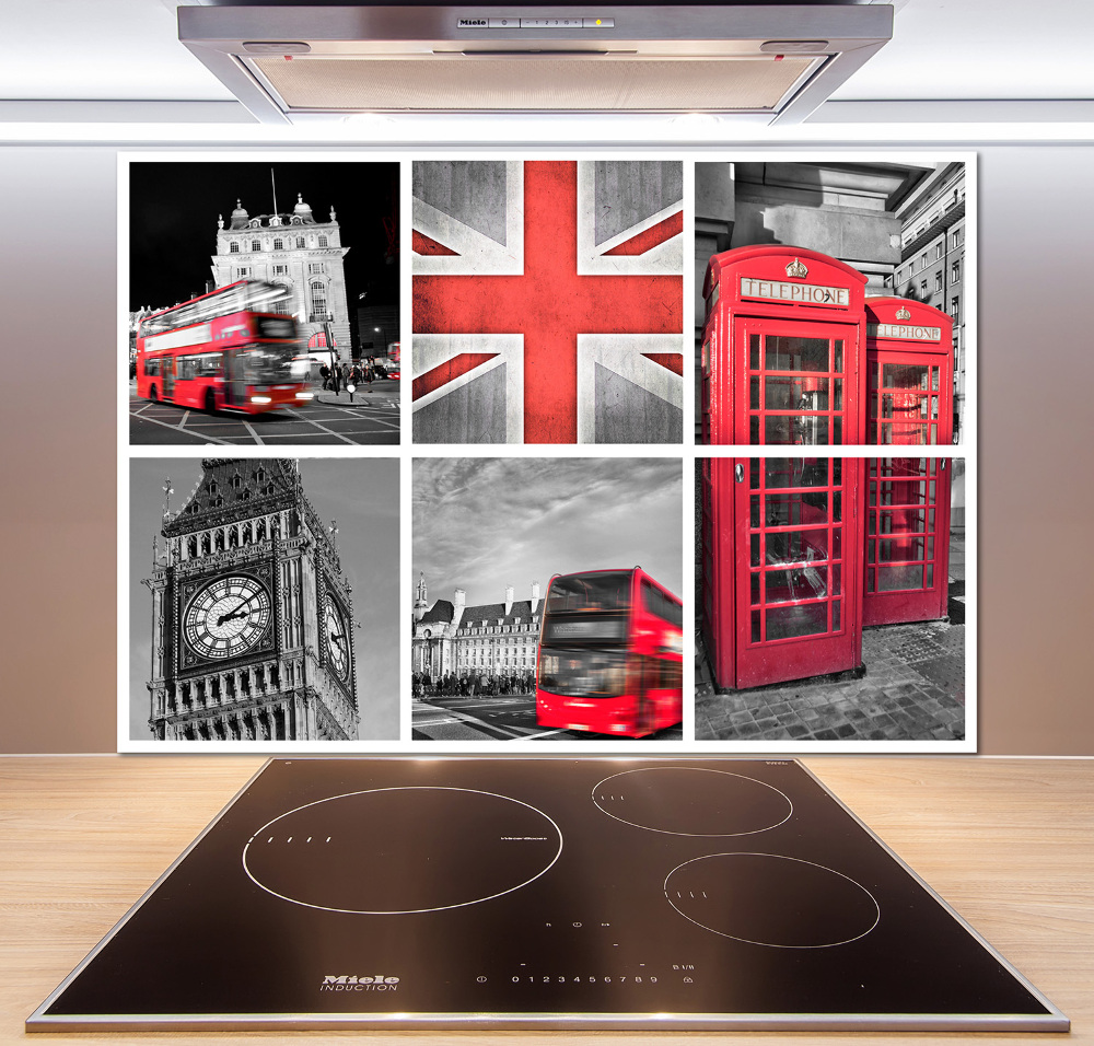 Cooker splashback London collage