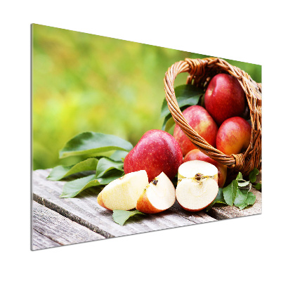 Cooker splashback Apples in the basket