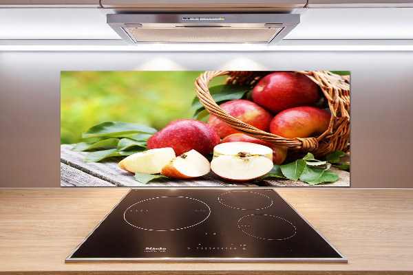 Cooker splashback Apples in the basket