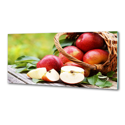 Cooker splashback Apples in the basket