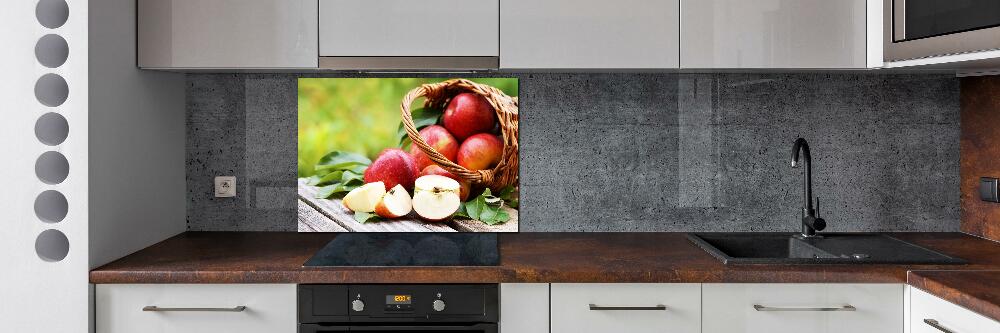 Cooker splashback Apples in the basket