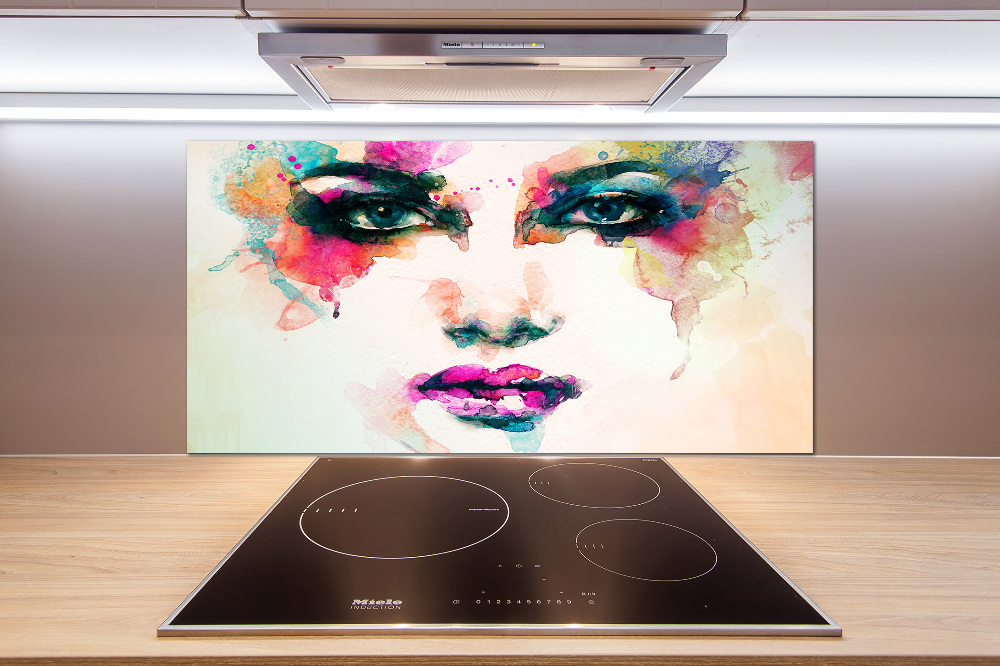 Cooker splashback Portrait of a woman