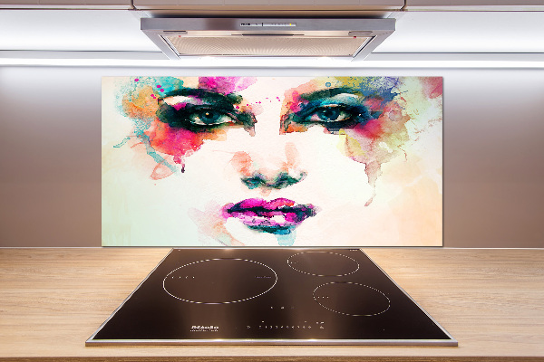 Cooker splashback Portrait of a woman