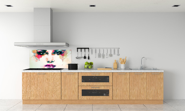 Cooker splashback Portrait of a woman