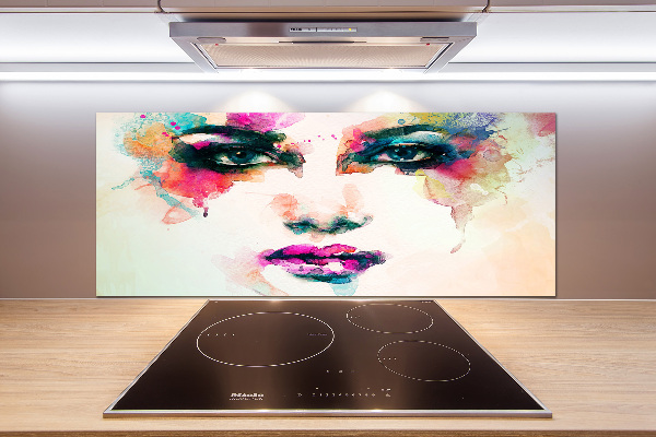 Cooker splashback Portrait of a woman