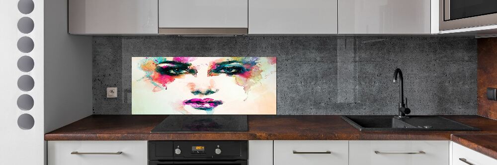 Cooker splashback Portrait of a woman