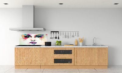 Cooker splashback Portrait of a woman