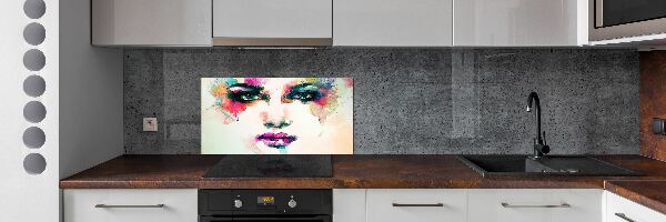 Cooker splashback Portrait of a woman