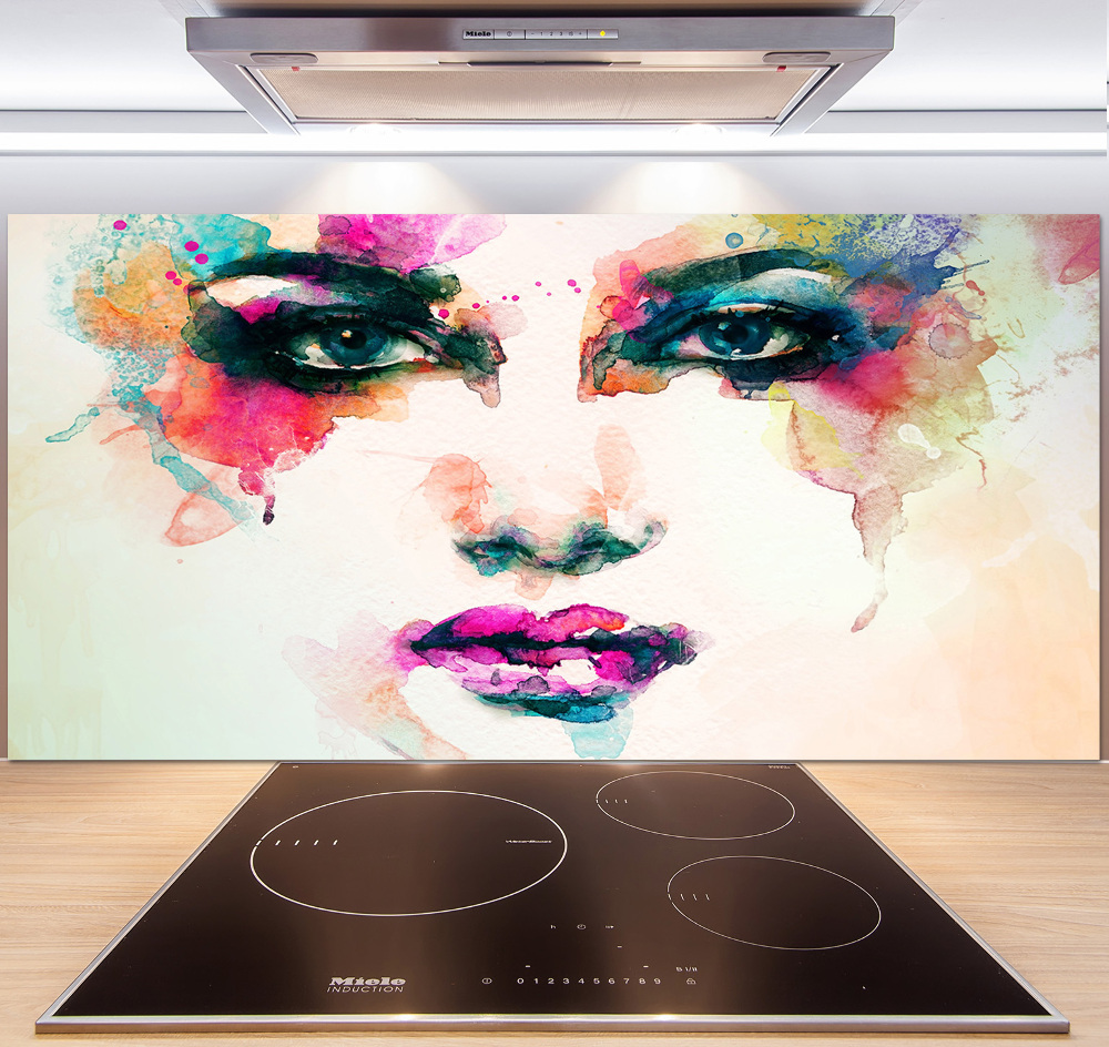 Cooker splashback Portrait of a woman