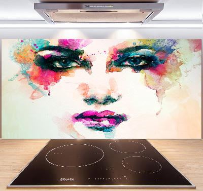 Cooker splashback Portrait of a woman