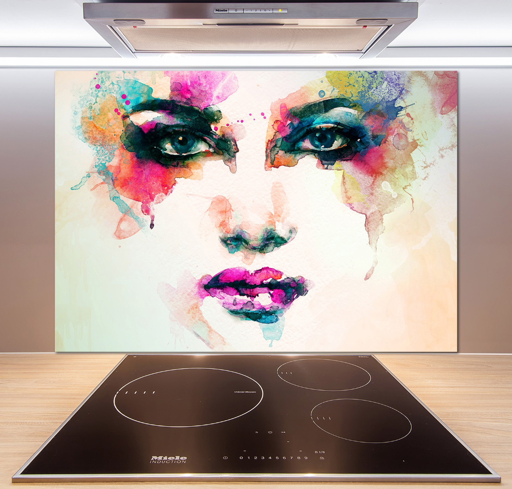 Cooker splashback Portrait of a woman