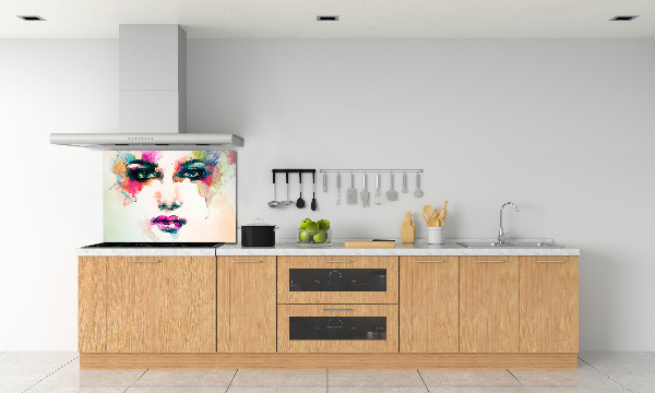 Cooker splashback Portrait of a woman