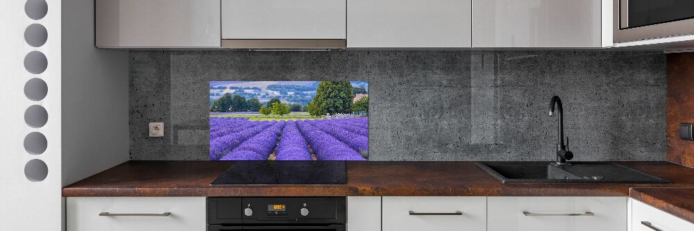 Kitchen splashback Lavender field