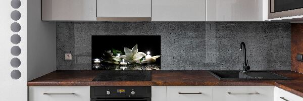 Kitchen splashback White lily