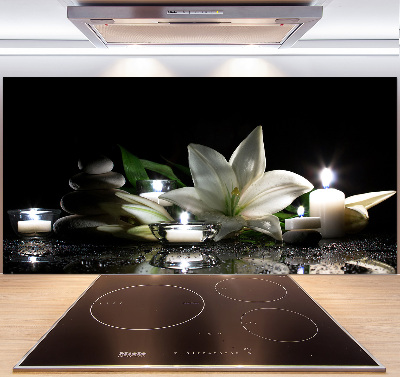 Kitchen splashback White lily