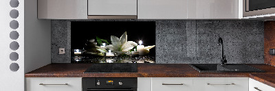 Kitchen splashback White lily